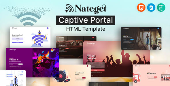 Nateget - Captive Portal HTML Template